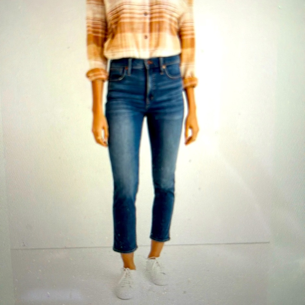 Madewell stovepipe jeans in dearham wash size 26p